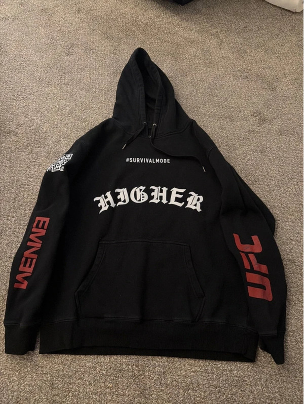 This is an official UFC x Eminem "Higher" collaboration hoodie. Large